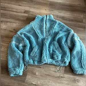 Free People Quarter Zip Sherpa Pullover